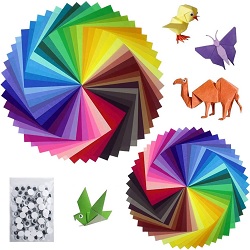 Goodplan Jeu de papier origami étoilé durable Espace papier pliant 70 feuilles 15 x 15 cm Durable et utile 