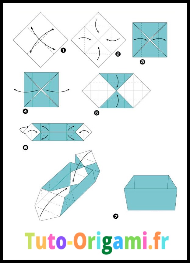 Tutoriel pour faire une boîte en origami niveau moyen